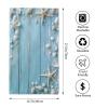 Aieefun Ultra Soft Absorbent Hand Towels with Starfish Shells Print, Blue Board Patterns Bathroom Towel for Gym and Spa, 27.5 x 15.7 Inches view 3