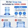 Jucoan 100 Pack 3 and 5 Gallon Water Bottles Caps, Reusable Water Jug Replacement Cap Non Spill Snap on Cap for 55mm Water Bottles, with Wooden Opener Stick, Easy to Replace view 3