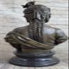 Art Nouveau 100% Real Bronze Woman Bust Bronze Sculpture Marble Statue by Think Bronze Lost Wax Artwork Gift view 4