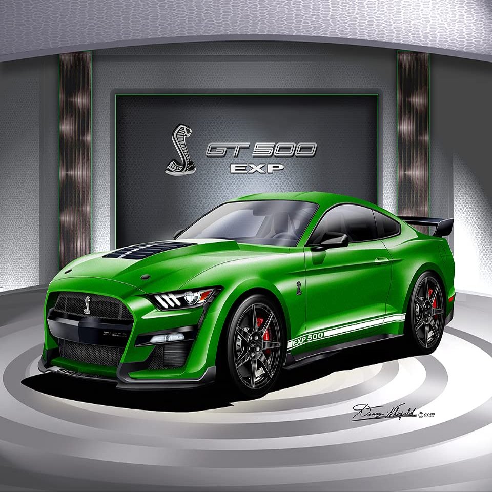 2022 Mustang Shelby GT500 | EXP Green Hornet | Fine Art Print By Danny Whitfield (20in x 24in)
