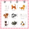 Hicarer 36 Pack Cute Cat Keychain Barnyard Farm Animal Keychains Farm Theme Key Ring Decoration Birthday Party Supplies Favors(Cat Style) view 3