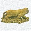 Addune Wealth Tiger Statue Golden Brass Fengshui Statue Chinese Zodiac Tiger Home Office Table Decor Figurine Collection Gift view 3