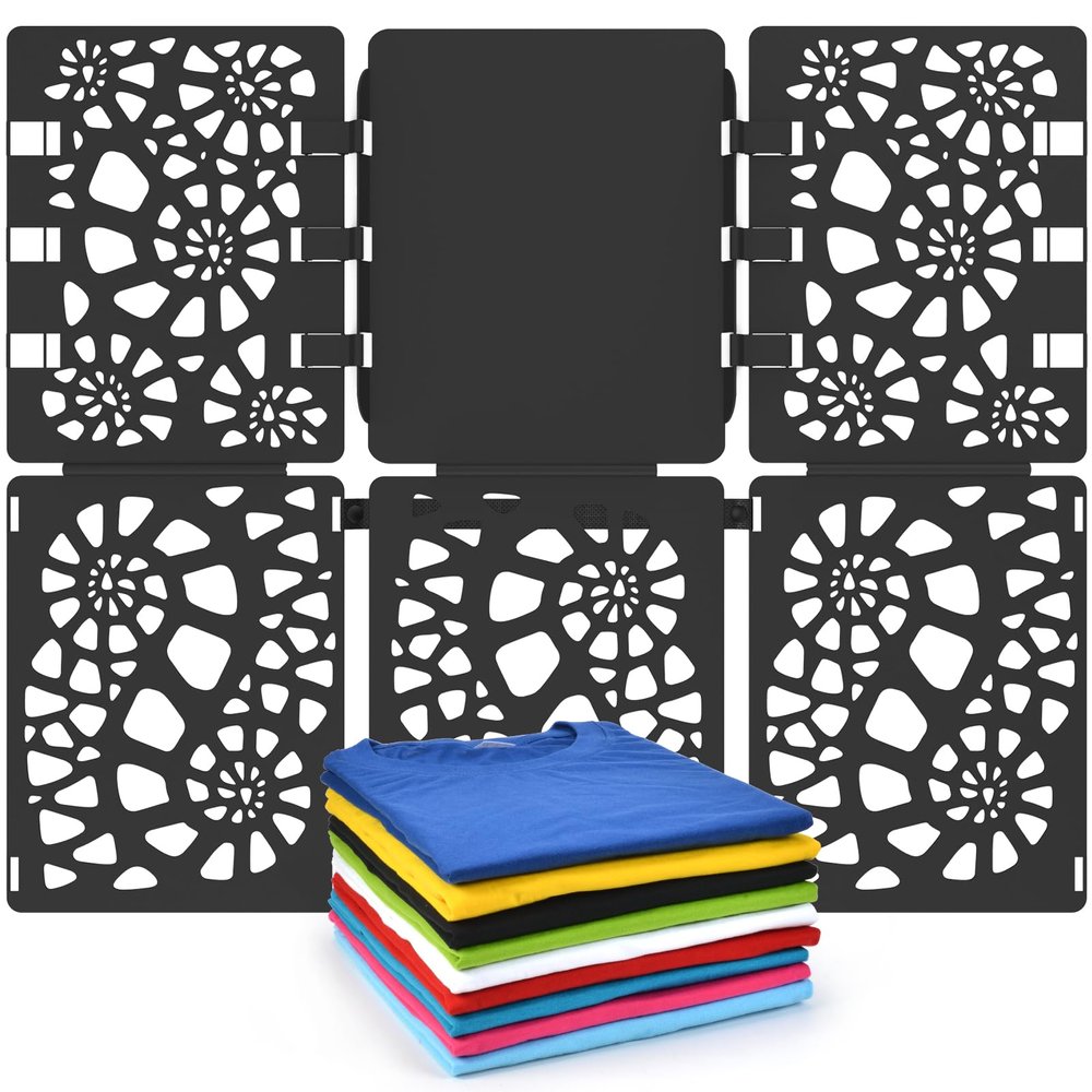BoxLegend Shirt Folder V1-Plus Tshirt Folding Board Clothes Folder Easy and Fast to Fold Clothes for Adult and Kids Black