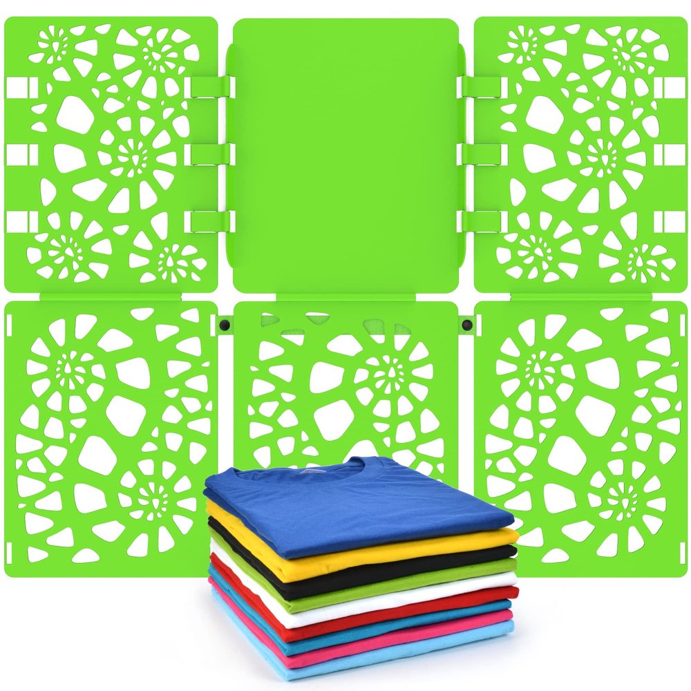 BoxLegend T Shirt Folder V2 Clothes Folding Board laundry folder Durable Plastic to Fold Clothes Green