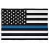 Fluffy Bath Rug Black USA Flag Stripes and Stars Independence Day Police,Non Slip Shag Carpet Soft Plush Floor Door Mat US Flags Law Enforcement,Absorbent Entrance Rugs Kitchen Bathroom 24x35In view 1