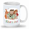 11 oz Fathers Day Standard Size Glossy Ceramic One Mug (11 oz, Orange) view 3