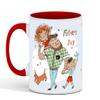11 oz Fathers Day Standard Size Glossy Ceramic One Mug (11 oz, Red) view 1