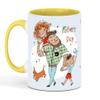11 oz Fathers Day Standard Size Glossy Ceramic One Mug (11 oz, Yellow) view 1