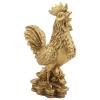 Pure Brass Rooster Chicken Statue, Feng Shui Rooster Figurine for Good Luck and Wealth, Chinese Zodiac Home Office Decoration, Prosperity Gift view 2