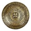 Athena's Shield with Owl Real Bronze Metal Art Sculpture Handmade in Greece view 4