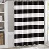 IDOWMAT Shower Curtain Waterproof Polyester Fabric Shower Curtain Set with Hooks, Simple Black and White Stripes Privacy Shower Curtains for Bathroom Showers, Stalls and Bathtubs, 72x72 Inches view 3