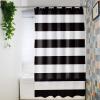 IDOWMAT Shower Curtain Waterproof Polyester Fabric Shower Curtain Set with Hooks, Simple Black and White Stripes Privacy Shower Curtains for Bathroom Showers, Stalls and Bathtubs, 72x72 Inches view 4
