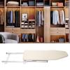 31.9" X 12.2" Closet Pull-Out Ironing Board, Buit-in Iron Board Mini Ironing Board Stow Away in The Cabinet | 180 Rotation for Small Spaces | with Cotton Ironing Board Cover | Beige view 2