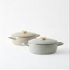 Bruno BHK280 6760926 Fuji Enamel Two-Handled Pot, 7.9 inches (20 cm), Greige view 2