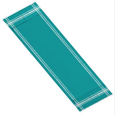 Microwave Oven Dust Cover, Solid Color Teal Green Farmhouse Decor Anti-Slip Refrigerator Dust Cover Washing Machine Top Cover with Storage Pockets 12" X 35"