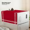 Microwave Oven Dust Cover, Solid Color Red Anti-Slip Refrigerator Dust Cover Washing Machine Top Cover with Storage Pockets 12" X 35" view 3