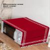 Microwave Oven Dust Cover, Solid Color Red Anti-Slip Refrigerator Dust Cover Washing Machine Top Cover with Storage Pockets 12" X 35" view 4