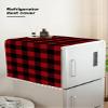 Microwave Oven Dust Cover, Christmas Red and Black Plaid Buffalo Check Farmhouse Decoration Anti-Slip Refrigerator Dust Cover Washing Machine Top Cover with Storage Pockets 21" X 51" view 3