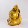 Addune Feng Shui Year of The Rat Statue on Gold Bag Mouse Figurine Brass Chinese Zodiac Decor Home Office Desk Gifts Luck Wealth view 3