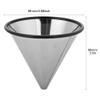 3.893.5in Pour Over Coffee Dripper Stainless Steel Reusable Coffee Filter,Paperless Reusable Metal Cone Filter for Perfect Extraction view 2