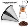 3.893.5in Pour Over Coffee Dripper Stainless Steel Reusable Coffee Filter,Paperless Reusable Metal Cone Filter for Perfect Extraction view 4