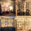 poripori 300 LED Curtain String Lights, Twinkle Fairy Lights for Bedroom with 8 Lighting Modes, USB Christmas Lights for Party Home Bedroom Indoor Wall Room Decor (Warm White) view 2