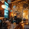 poripori 300 LED Curtain String Lights, Twinkle Fairy Lights for Bedroom with 8 Lighting Modes, USB Christmas Lights for Party Home Bedroom Indoor Wall Room Decor (Warm White) view 3