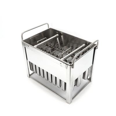 30PCS Stainless Steel Frozen Ice Cream Molds Ice Cream Pop Maker Freezer Tray,Commercial Ice Cream Stick Holder Silver (Type 2)