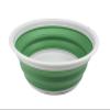 SAMMART 7.5L (1.98 Gallon) Collapsible Tub - Foldable Dish Tub - Portable Washing Basin - Space Saving Plastic Washtub (Light Grey/Dark Sea Green) view 1