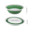 SAMMART 7.5L (1.98 Gallon) Collapsible Tub - Foldable Dish Tub - Portable Washing Basin - Space Saving Plastic Washtub (Light Grey/Dark Sea Green) view 2