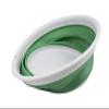 SAMMART 7.5L (1.98 Gallon) Collapsible Tub - Foldable Dish Tub - Portable Washing Basin - Space Saving Plastic Washtub (Light Grey/Dark Sea Green) view 3