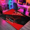 ANGELWARDROBE Gaming Area Rug for Bedroom Kids Gamepad Floor Rugs for Living Room Gamer Doormat Kitchen Floor Mat Boys Mens Console Game Player Red Black Throw Ru, 63"x47" view 2