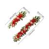 2PCS Wedding Arch Flowers, Artificial Peony Flower Swag with Green Leaves, Floral Arrangement for Sweetheart Table Centerpieces Ceremony Reception Backdrop Decor (Orange) view 3