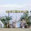 2PCS Wedding Arch Flowers, Artificial Peony Flower Swag with Green Leaves, Floral Arrangement for Sweetheart Table Centerpieces Ceremony Reception Backdrop Decor (Orange) view 4