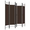Tidyard 5-Panel Room Divider, Freestanding Partition Privacy Screen with Circle Design, Powder-Coated Iron Frame and Polyester Fabric, 78.7inx70.9in for Bedroom or Room Separation view 3
