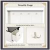 KLMM Hall Tree with 4 Hooks and 3 Large Drawers, 3-in-1 Design Coat Hanger, Entryway Bench, Storage Bench, 72" H Coat Rack for Entrance Hallway (White+6) view 4