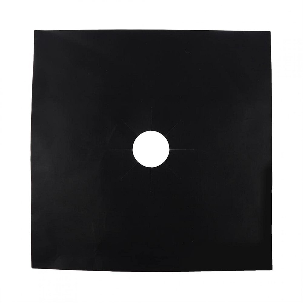 Pilipane Stove Censer Covers, Stove top Range Protectors, Set Top Censer Covers Black, 6 Pcs Reusable Non Stick Stovetop Censer Liners Gas Range Protectors(Black), Easy to Cleanse
