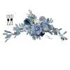 Mokylor Artificial Wedding Arch Flowers Swag, Wedding Welcome Sign Floral Decoration Fake Garland Arrangement Swag for Wedding & Reception Decoration (with 2 Clips) view 1