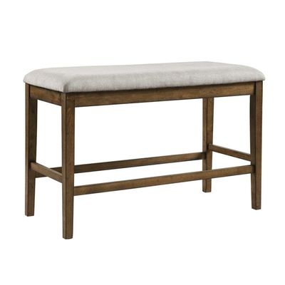 Homelegance Lexicon Balin Counter Height Wood Bench in Oak