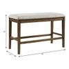 Homelegance Lexicon Balin Counter Height Wood Bench in Oak view 3