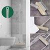 3 in 1 Floor Scrub Brush with Squeegee and Long Handle, 3 in 1 Silicone Crevice Grout Brush with 180 Degree Rotating Head for Floor Kitchen Bathroom Wall Deck Tile Cleaning view 2