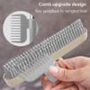 3 in 1 Floor Scrub Brush with Squeegee and Long Handle, 3 in 1 Silicone Crevice Grout Brush with 180 Degree Rotating Head for Floor Kitchen Bathroom Wall Deck Tile Cleaning view 4