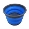 SAMMART 7.5L (1.98 Gallon) Collapsible Tub - Foldable Dish Tub - Portable Washing Basin - Space Saving Plastic Washtub (Grey/Blue) view 1
