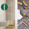 3 in 1 Floor Scrub Brush with Squeegee and Long Handle, 3 in 1 Silicone Crevice Grout Brush with 180 Degree Rotating Head for Floor Kitchen Bathroom Wall Deck Tile Cleaning view 2