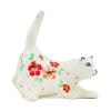 Polmedia Polish Pottery Cat Figurine UNIKAT - Pink Divinity Pattern Handmade in Boleslawiec Poland by Ceramika Artystyczna + Certificate of Authenticity view 1
