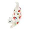 Polmedia Polish Pottery Cat Figurine UNIKAT - Pink Divinity Pattern Handmade in Boleslawiec Poland by Ceramika Artystyczna + Certificate of Authenticity view 2