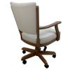 Tobias Designs Inc. Classic Caster Solid Wood Dining Chair - Ocean Beige Vinyl - Light Oak view 3