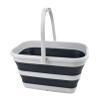 SAMMART 12L (3.1 Gallon) Collapsible Rectangular Handy Bucket/Multiuse Foldable Water Pail for Camping, Fishing (Grey/Slate Grey) view 1