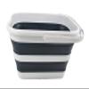 SAMMART 12L (3.1 Gallon) Collapsible Rectangular Handy Bucket/Multiuse Foldable Water Pail for Camping, Fishing (Grey/Slate Grey) view 4