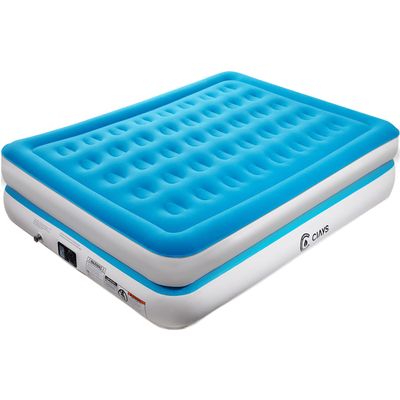Ciays Air Mattress Twin, 16" Blow Up Mattress for Home and Camping, Flocked Top Inflatable Air Bed for Guests, Family, Blue